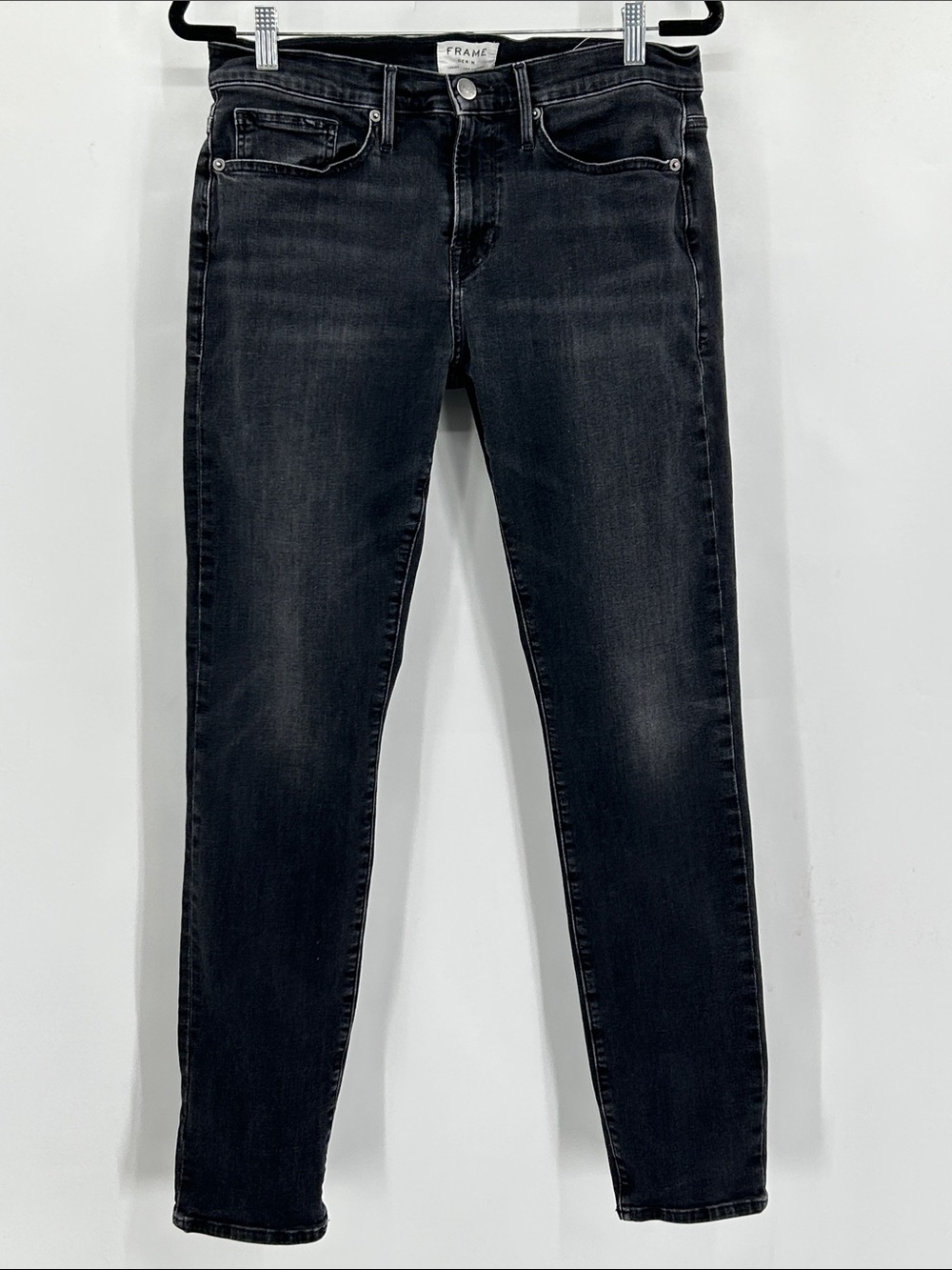 FRAME Men’s Size 32 L’homme Skinny Washed Black Mid Rise